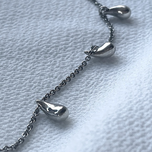 Tiffany & Co. Elsa Peretti 5 Teardrop pendant Sterling Silver Necklace 16” - Picture 5 of 7